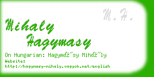 mihaly hagymasy business card